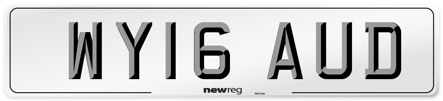 WY16 AUD Number Plate from New Reg